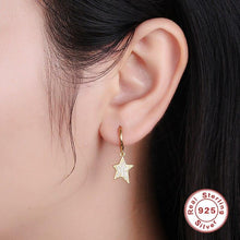 Load image into Gallery viewer, S925 Sterling Silver Earrings Female Five pointed Star Hoops - Sophornlilly