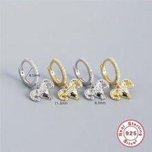 Load image into Gallery viewer, Sterling Silver Sheep Head Diamond Earrings Exquisite - Sophornlilly