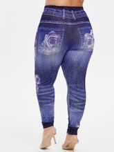 Load image into Gallery viewer, ROSEGAL 3D Jean Print Leggings Female Skinny Gym Yoga Jeggings