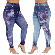 Load image into Gallery viewer, ROSEGAL 3D Jean Print Leggings Female Skinny Gym Yoga Jeggings