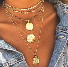 Load image into Gallery viewer, Rainbow CZ Cuban Link Chain Choker Statement Necklaces For Women Gold