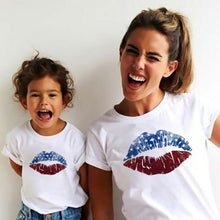 Load image into Gallery viewer, Rainbow Mother Daughter T shirts Summer Family Matching Outfits Mom