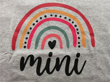 Load image into Gallery viewer, Rainbow Mother Daughter T shirts Summer Family Matching Outfits Mom