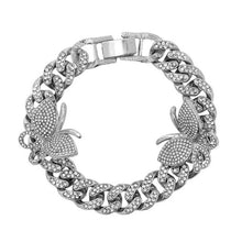 Load image into Gallery viewer, Rapper Shiny Crystal Cuban Link Chain Bracelet Women Punk Iced Out - Sophornlilly