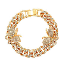 Load image into Gallery viewer, Rapper Shiny Crystal Cuban Link Chain Bracelet Women Punk Iced Out - Sophornlilly