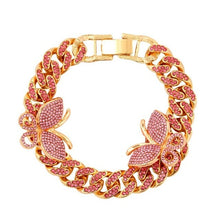 Load image into Gallery viewer, Rapper Shiny Crystal Cuban Link Chain Bracelet Women Punk Iced Out - Sophornlilly