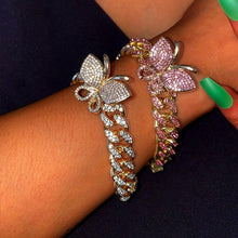 Load image into Gallery viewer, Rapper Shiny Crystal Cuban Link Chain Bracelet Women Punk Iced Out - Sophornlilly