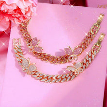 Load image into Gallery viewer, Rapper Shiny Crystal Cuban Link Chain Bracelet Women Punk Iced Out - Sophornlilly