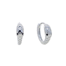 Load image into Gallery viewer, Sterling Silver Snake Hoop Earrings for Women Punk Style