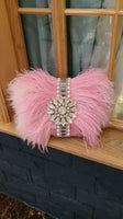 Real Fur Handmade Beaded Messenger Bag Fashion Evening Bag Women