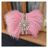 Real Fur Handmade Beaded Messenger Bag Fashion Evening Bag Women