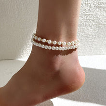 Load image into Gallery viewer, Real Natural Freshwater Pearl Anklet Fashion Lady Elasticity Chain