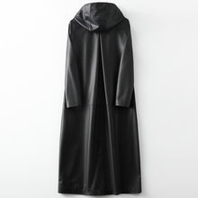Load image into Gallery viewer, Sheepskin Leather Hooded Coats Jackets Female Women's Genuine