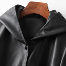 Load image into Gallery viewer, Sheepskin Leather Hooded Coats Jackets Female Women's Genuine