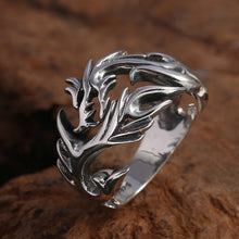Load image into Gallery viewer, Real Silver Personalized Hollow Dragon Open Ring Men Women S925
