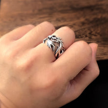 Load image into Gallery viewer, Real Silver Personalized Hollow Dragon Open Ring Men Women S925