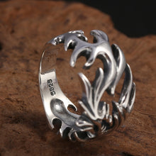 Load image into Gallery viewer, Real Silver Personalized Hollow Dragon Open Ring Men Women S925