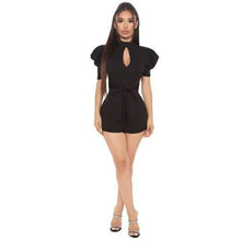 Load image into Gallery viewer, Red Body Shorts Jumpsuits Tops O Neck Short Sleeve Hollow Out High - Sophornlilly