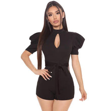 Load image into Gallery viewer, Red Body Shorts Jumpsuits Tops O Neck Short Sleeve Hollow Out High - Sophornlilly