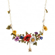 Load image into Gallery viewer, Red Flower White Daisy Necklace Ladybug Branch Necklaces Gold Plated