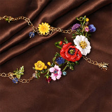 Load image into Gallery viewer, Red Flower White Daisy Necklace Ladybug Branch Necklaces Gold Plated
