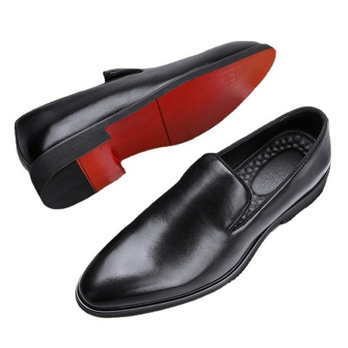 New Loafers Men Shoes Pu Solid Color Fashion Business Casual
