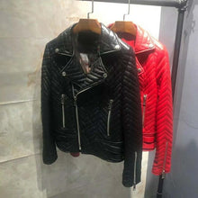 Load image into Gallery viewer, Red color coat women spring new arrival genuine leather jacket Star