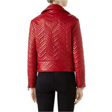Load image into Gallery viewer, Red color coat women spring new arrival genuine leather jacket Star