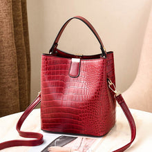 Load image into Gallery viewer, Retro Alligator Bucket Bags Women Crocodile Pattern Handbag Capacity