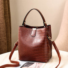 Load image into Gallery viewer, Retro Alligator Bucket Bags Women Crocodile Pattern Handbag Capacity