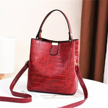 Load image into Gallery viewer, Retro Alligator Bucket Bags Women Crocodile Pattern Handbag Casual