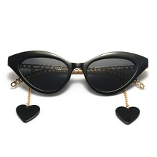 Load image into Gallery viewer, Retro Cat Eye Sunglasses Women Metal Chain Pendant Decoration Eyewear