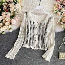 Load image into Gallery viewer, Retro Knitted Cardigan Women's Spring and Autumn New Korean Style - Sophornlilly
