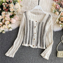 Load image into Gallery viewer, Retro Knitted Cardigan Women's Spring and Autumn New Korean Style - Sophornlilly
