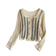 Load image into Gallery viewer, Retro Knitted Cardigan Women's Spring and Autumn New Korean Style - Sophornlilly
