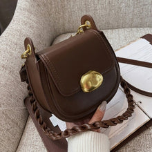 Load image into Gallery viewer, Retro Simple Small Saddle  Bag Fashion PU Leather Women's