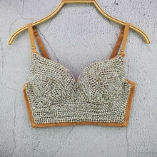 Load image into Gallery viewer, Rhinestone Bead Bustier Corset Pearls Diamond Push Up Night Club