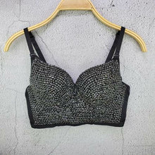 Load image into Gallery viewer, Rhinestone Bead Bustier Corset Pearls Diamond Push Up Night Club