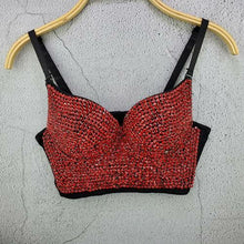 Load image into Gallery viewer, Rhinestone Bead Bustier Corset Pearls Diamond Push Up Night Club