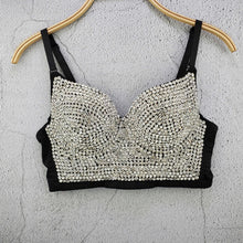 Load image into Gallery viewer, Rhinestone Bead Bustier Corset Pearls Diamond Push Up Night Club