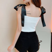 Load image into Gallery viewer, Ribbon Bow Sling Blouse Summer New Style