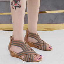 Load image into Gallery viewer, Casual Open Toe Platform Sandals Cross Strap