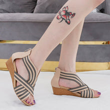 Load image into Gallery viewer, Casual Open Toe Platform Sandals Cross Strap