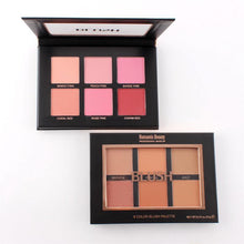 Load image into Gallery viewer, Romantic Beauty 6 color Blush Palette Highlight Face Mineral Pigment - Sophornlilly