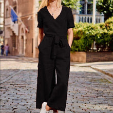 Load image into Gallery viewer, Rompers Women Jumpsuit Short Sleeve Playsuit Women Short Sleeve Wide - Sophornlilly