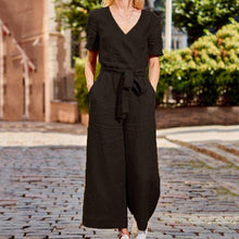 Load image into Gallery viewer, Rompers Women Jumpsuit Short Sleeve Playsuit Women Short Sleeve Wide - Sophornlilly