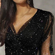 Load image into Gallery viewer, Rompers Womens Jumpsuit Black Elegant Sequins Mesh Glitter Party Night - Sophornlilly