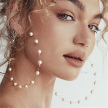 Load image into Gallery viewer, Round Earrings Pearl Big Circle Earrings Trend Fashion