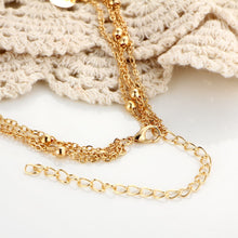 Load image into Gallery viewer, Round Moon/Beads Pendant Golden Necklace Multilayer Clavicle Chain