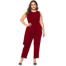 Load image into Gallery viewer, Ruffle Jumpsuit Women Solid Sleeveless Skinny Jumpsuits Rompers 4XL - Sophornlilly